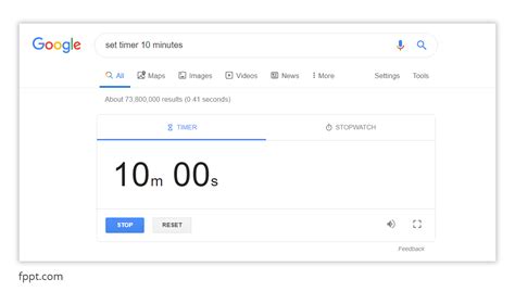 google ten minute timer